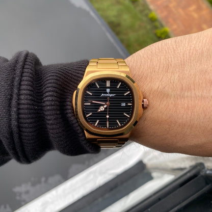 Reloj Jean Poedagar Nautilus royal Gold